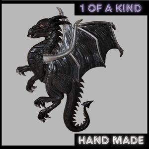 Dragon Wall Art - Black and Silver SOLD